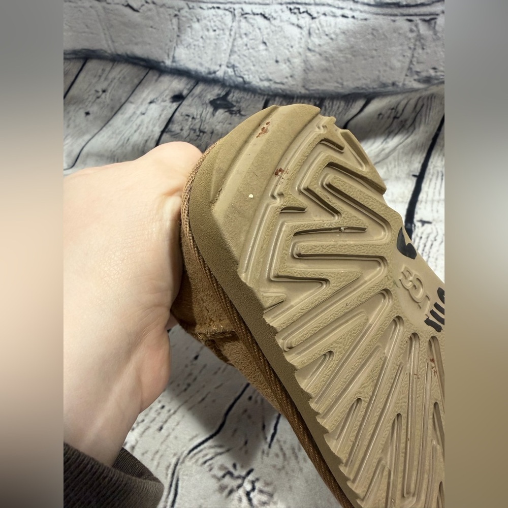 UGG Tan Kids Mini Boots with Cozy Lining - Picture 7 of 9